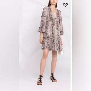 MICHAEL Michael Kors Snake Print Mini Dress with Drop waist